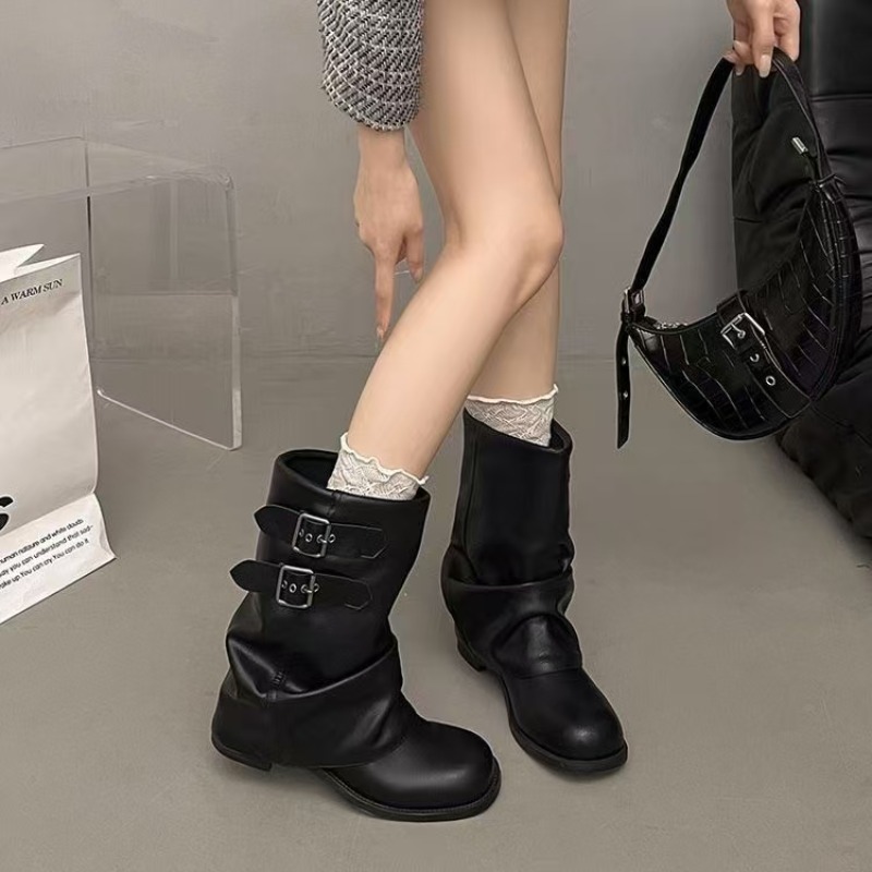 No Show Sock Women - Stivali Neri da Donna a Metà