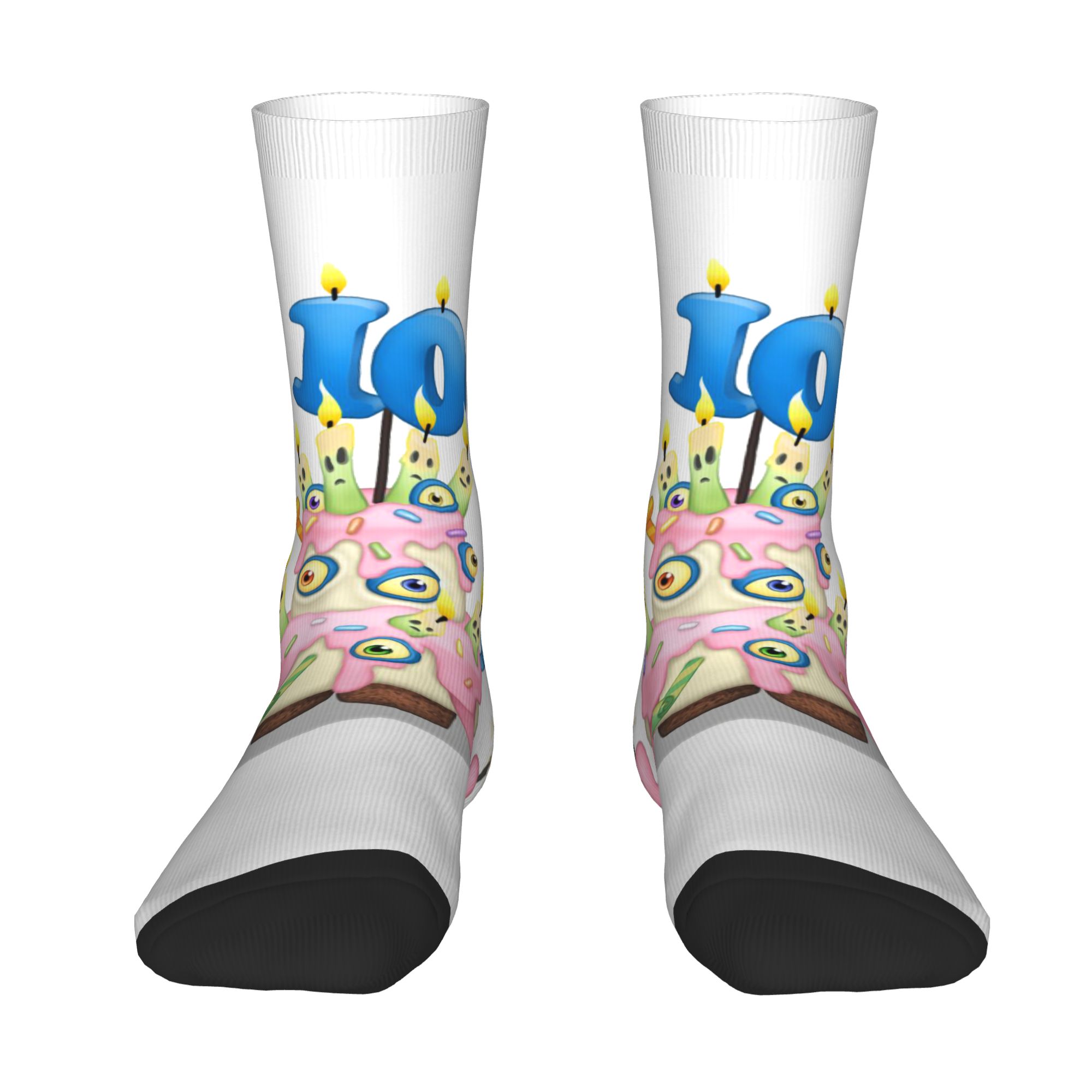 Dress Sock Men - Calzini Personalizzati con Mostri Cartoon Cantanti,